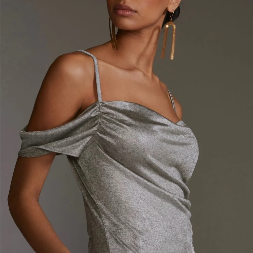 Anthropologie Lurex Cowl Neck Off the Shoulder Top Size Small New With Tags